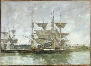 Boten in de Haven, Deauville, 1881